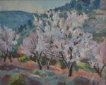 Sydney Lough THOMPSON (1877-1973)
Amandiers en fleurs en Provence
Huile sur toile...