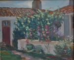 Pierre Philippe BERTRAND (1884-1975)
Le jardin fleuri
Huile sur panneau signée en...