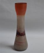 ART NOUVEAU
Vase en verre à décor d'un paysage lacustre, signé
H.:...