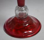 LEGRAS
Vase cornet "anglais" en verre rouge et incolore à fond...