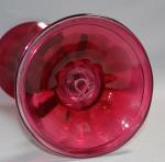 LEGRAS
Vase cornet "anglais" en verre rouge et incolore à fond...