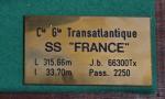 COMPAGNIE GENERALE TRANSATLANTIQUE CGT
Maquette du paquebot France
L.: 71 cm (présentée...