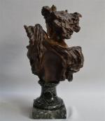 Jean-Baptiste CARPEAUX (1827-1875)
Buste du Génie de la Danse
Bronze posthume à...