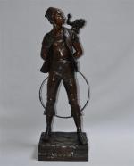 Adrien Etienne GAUDEZ (1845-1902)
La récompense
Bronze patiné, signé, titré et marqué...
