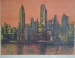 Jean CARZOU (1907-2000)
New York, les tours, 1975.
Lithographie signée et datée...