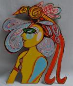 CORNEILLE (1922-2008)
La femme oiseau
Peinture sur métal découpé, signée et justifiée...