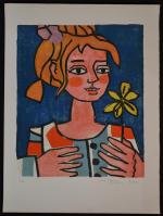 Paul AIZPIRI (1919-2016)
Jeune fille à la fleur
Lithographie signée et dédicacée...