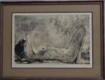 Jean JANSEM (1920-2013)
Jeune femme nue étendue
Lithographie signée et justifiée 74/100...