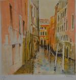 Michel JOUENNE (né en 1933)
Venise, gondoles dans le canal
Estampe signée...