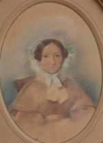 ECOLE FRANCAISE fin XIXème
Portrait de dame
Pastel à vue ovale
29 x...