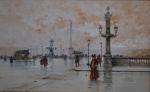 Eugène GALIEN-LALOUE (1854-1941)
Paris, la Place de la Concorde
Gouache aquarellée signée...