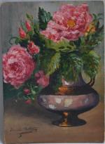 Edmond BERTREUX (1911-1991)
Bouquet de fleurs dans un pichet
Gouache sur carton...