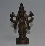 INDE
Sujet en bronze représentant une divinité
H.: 12.2 cm