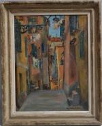 Roger Ambroise LAFONT (XXème)
La ruelle
Huile sur toile signée en bas...