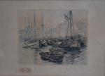 Henry Lucien CHEFFER (1880-1957)
Voiliers au port
Estampe signée et jusitifée 5/100....