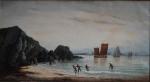 Charles LEDUC (1831-1911)
Saint Nazaire, pêche à la pointe de Chémoulin
Huile...