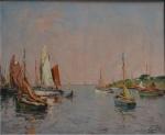Paul Emile LECOMTE (1877-1950)
L'Ile d'Yeu, voiliers près des côtes
Huile sur...