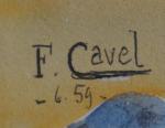 Félix CAVEL (1903-?)
L'Ile d'Yeu, le chateau dominant la mer, 1959....