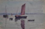 Georges LHERMITTE (1882-1967)
Pêcheur en bateau
Aquarelle
15.5 x 23.5 cm
Provenance:
- Famille de...