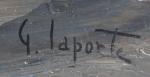Georges LAPORTE (1926-2000)
Quiberon, ciel couvert sur la côte sauvage
Huile sur...