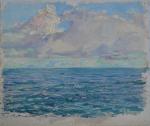 Georges LHERMITTE (1882-1967)
La mer
Huile sur toile sans châssis
21.5 x 25...