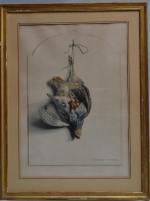 Edouard TRAVIES (1809-c.1869)
La perdrix grise
Estampe signée
59.5 x 41.5 cm à...