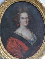 ECOLE FRANCAISE du XVIIIème
Portrait de dame
Huile sur toile ovale
73 x...
