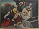ECOLE FRANCAISE du XIXème
La mise au tombeau
Huile sur toile
61 x...