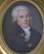 ECOLE FRANCAISE du XIXème
Portrait d'homme
Pastel ovale signé au milieu à...