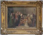 ECOLE FRANCAISE du XIXème
La reine thaumaturge
Huile sur toile
27 x 35...