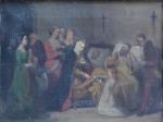 ECOLE FRANCAISE du XIXème
La reine thaumaturge
Huile sur toile
27 x 35...