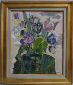 Gabriel DESCHAMPS (1919-?)
Bouquet de fleurs
Huile sur toile signée en bas...