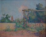 Ferdinand Loyen DU PUIGAUDEAU (1864-1930)
Le jardin fleuri devant l'église du...