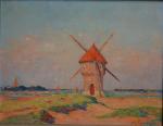 Ferdinand Loyen DU PUIGAUDEAU (1864-1930)
Le moulin devant le traict et...
