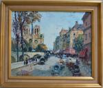 Merio AMEGLIO (1897-1970)
Paris, le pont Saint Michel
Huile sur toile signée...
