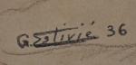 G. ESTIVIE (XXème)
Nue étendue, 1936. 
Dessin signé et daté en...