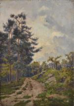 Félix CHOISNARD (1846-1924)
Forêt de Fontainebleau
Huile sur toile signée en bas...