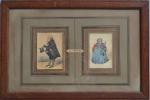 Henry Bonaventure MONNIER (1805-1877) attribué à. 
Portraits charges
Deux dessins aquarellés
10.5...
