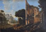 ECOLE FRANCAISE de la fin du XVIIème
Paysage de ruines
Cuivre
40.5 x...