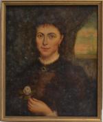 ECOLE FRANCAISE du XIXème
Portrait de dame à la rose
Huile sur...