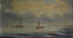 Natalie CURTIS BURLIN (1875-1921)
Bateaux dans la baie
Huile sur toile signée...
