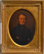 Louis ROUX (1817-1903)
Portrait présumé d'Alphonse, 3ème baron Mallet de Chalmassy,...