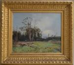 Alfred GODCHAUX (1835-1895)
Personnage dans un paysage
Huile sur toile signée au...