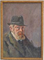 Abel LAUVRAY (1870-1850)
Autoportrait
Huile sur toile
46 x 62 cm (restaurations)
On y...