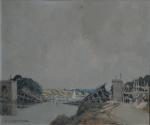 Robert Maurice RAYMOND (XIX-XXème)
Nantes, le pont de la Jonelière, 1945....