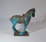 CHINE
Cheval en céramique émaillée turquoise
H.: 24.5 cm