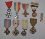 France Lot de 8 décorations : Légion d'honneur, Croix de...