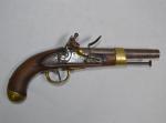 Pistolet d'arçon, modèle AN XIII. Canon rond, à pans au...