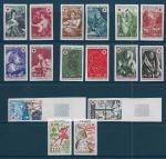 FRANCE, timbres Croix-Rouge NON DENTELES de 1968 à 1975, 16...