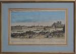 VUE D'OPTIQUE représentant une vue de Paris
XVIIIème
26.5 x 44.5 cm...